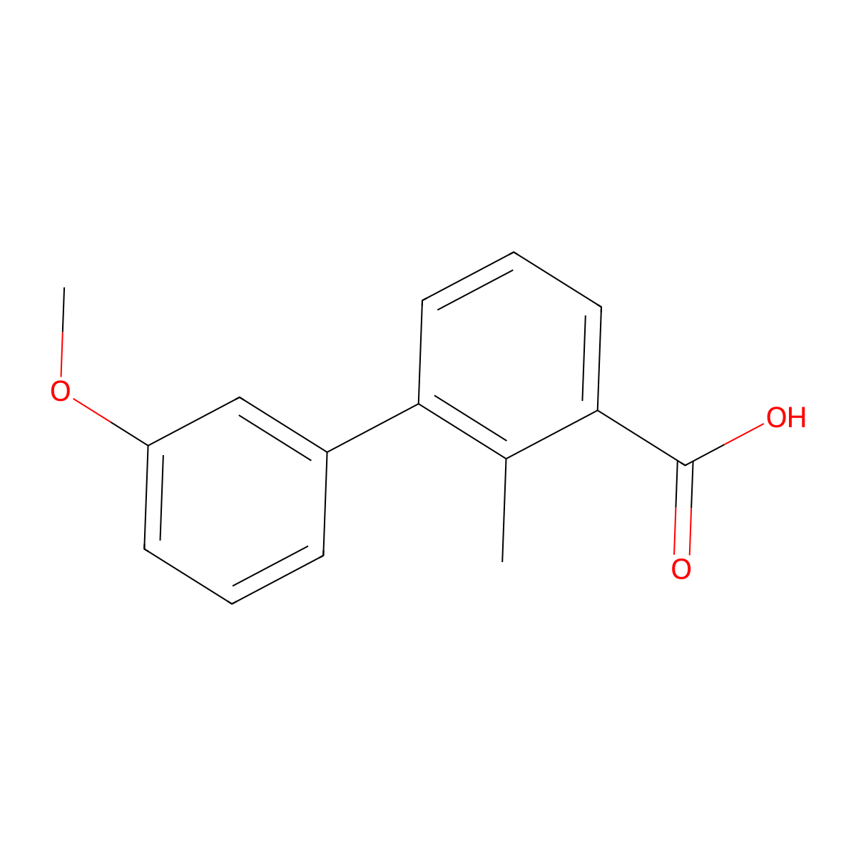 3-(3-Methoxyphenyl)-2-methylbenzoic acid molecular structure, CAS 1261955-61-6