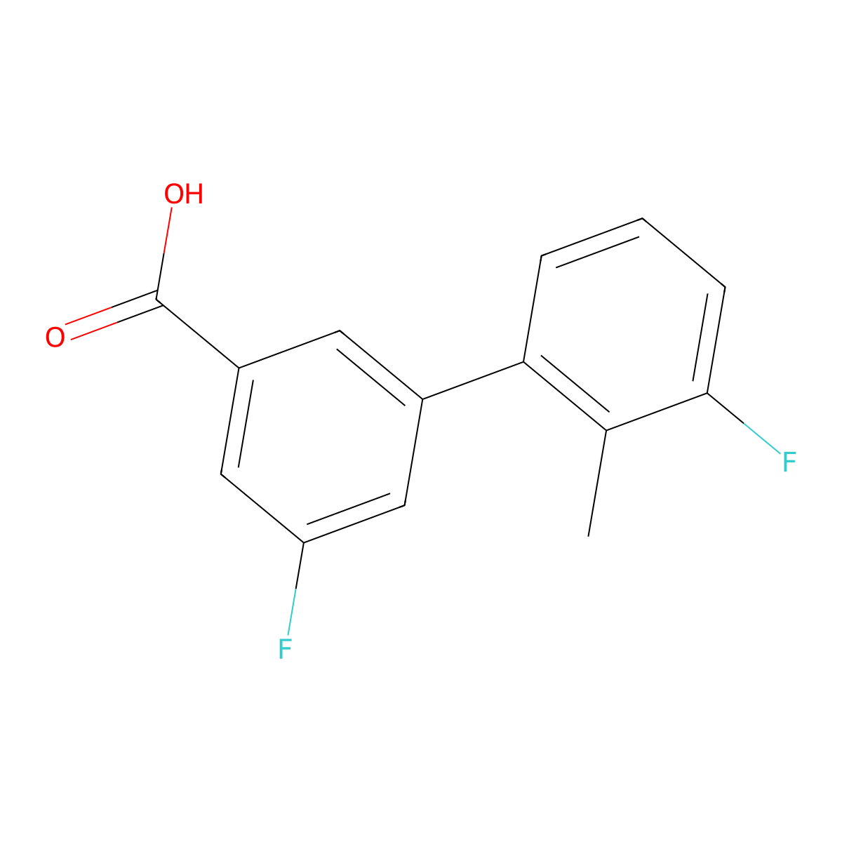 5-Fluoro-3-(3-fluoro-2-methylphenyl)benzoic acid molecular structure, CAS 1261955-79-6
