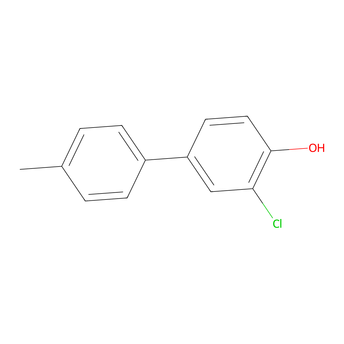 2-Chloro-4-(4-methylphenyl)phenol molecular structure, CAS 1261956-19-7