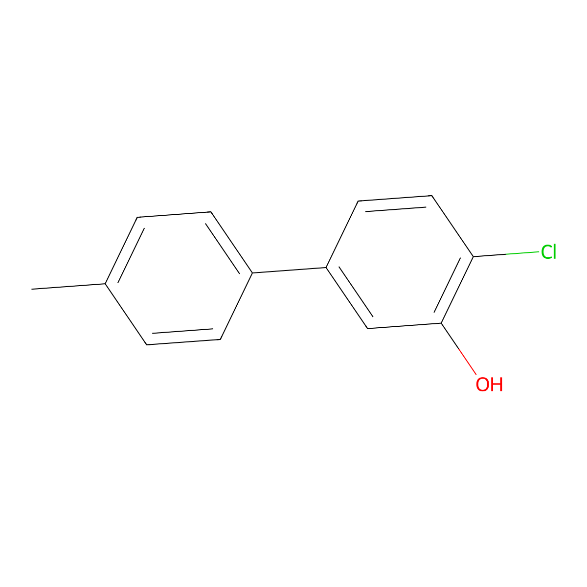 2-Chloro-5-(4-methylphenyl)phenol molecular structure, CAS 1261956-24-4