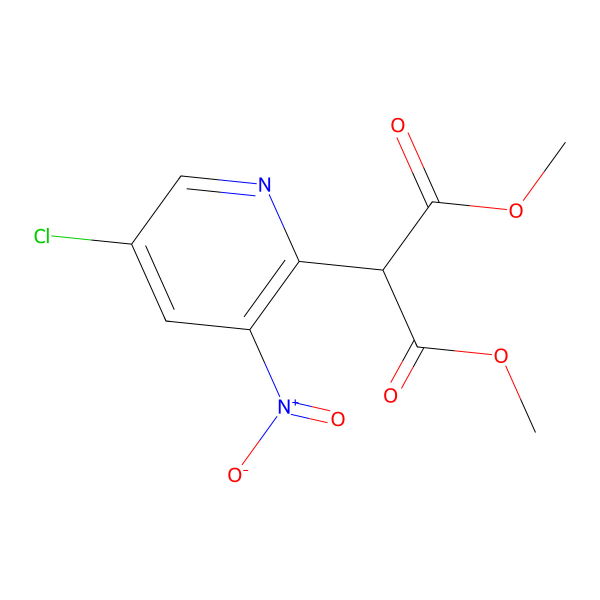 Dimethyl 2-(5-chloro-3-nitropyridin-2-YL)malonate molecular structure, CAS 1261956-26-6
