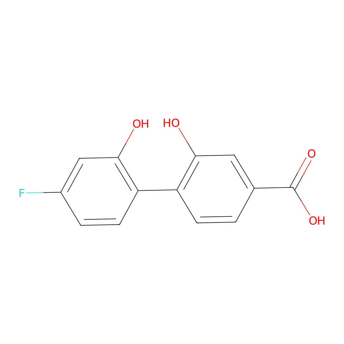 4-(4-Fluoro-2-hydroxyphenyl)-3-hydroxybenzoic acid molecular structure, CAS 1261956-28-8