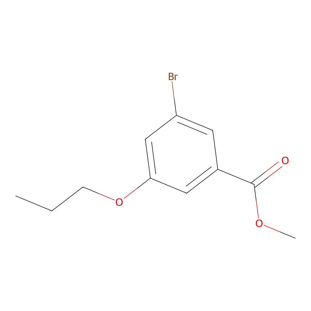 Methyl 3-bromo-5-propoxybenzoate molecular structure, CAS 1261956-31-3