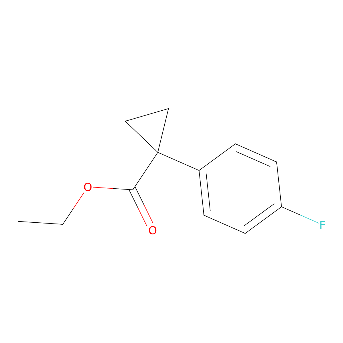 Ethyl 1-(4-fluorophenyl)cyclopropanecarboxylate molecular structure, CAS 1261956-33-5