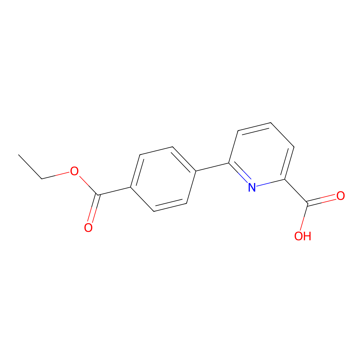 6-(4-Ethoxycarbonylphenyl)picolinic acid molecular structure, CAS 1261956-72-2