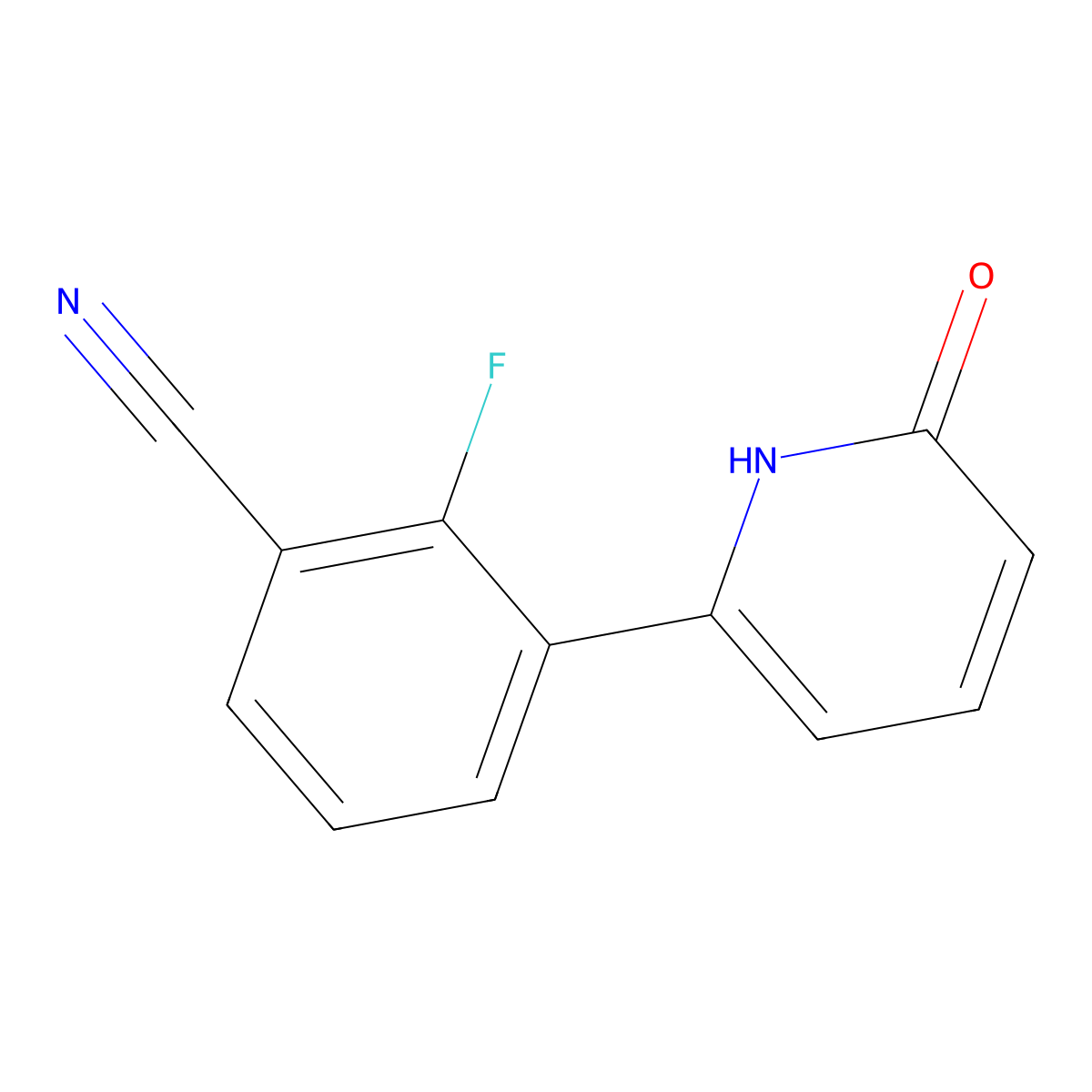 6-(3-Cyano-2-fluorophenyl)-2-hydroxypyridine molecular structure, CAS 1261957-10-1