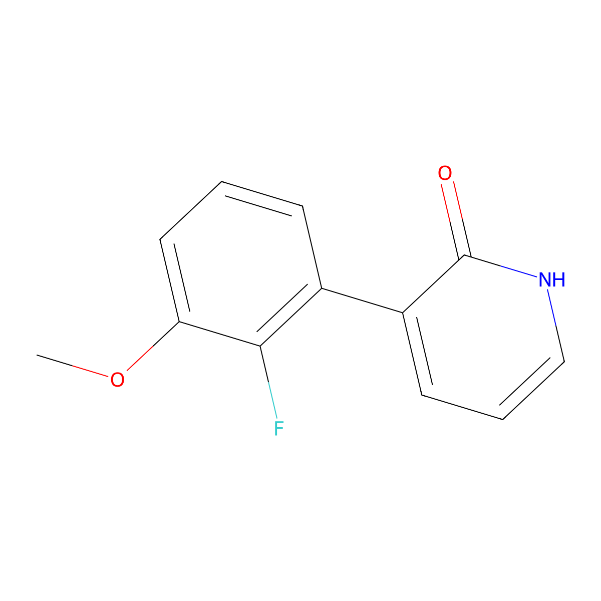 3-(2-Fluoro-3-methoxyphenyl)pyridin-2(1H)-one molecular structure, CAS 1261957-41-8