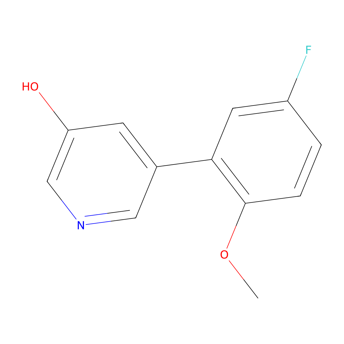 5-(5-Fluoro-2-methoxyphenyl)pyridin-3-ol molecular structure, CAS 1261957-47-4