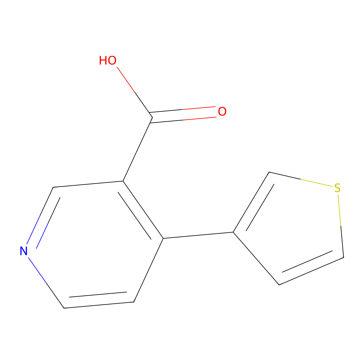 4-(Thiophen-3-YL)nicotinic acid molecular structure, CAS 1261957-67-8