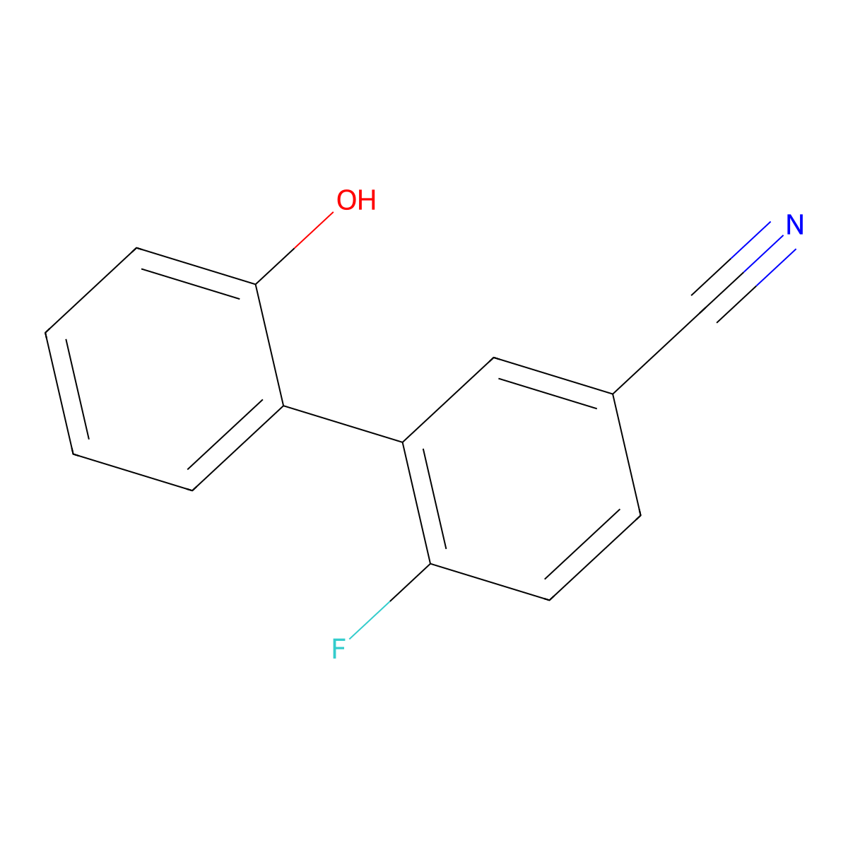 2-(5-Cyano-2-fluorophenyl)phenol molecular structure, CAS 1261957-71-4