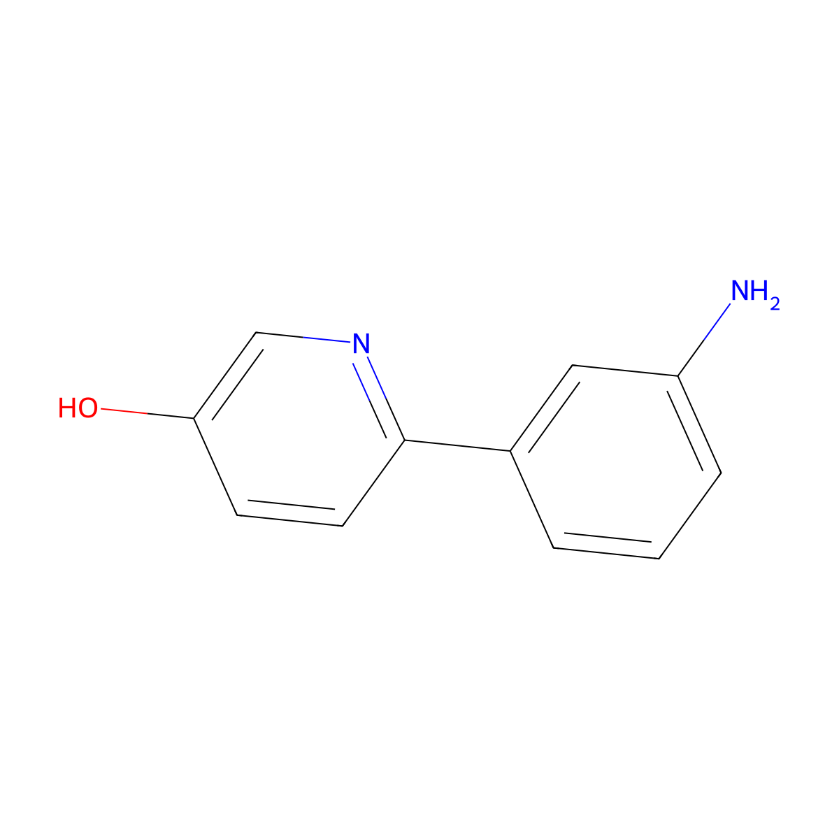6-(3-Aminophenyl)pyridin-3-ol molecular structure, CAS 1261957-81-6