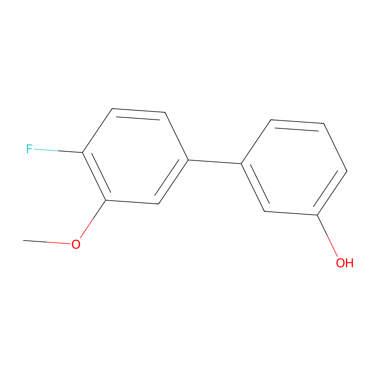 3-(4-Fluoro-3-methoxyphenyl)phenol molecular structure, CAS 1261957-92-9