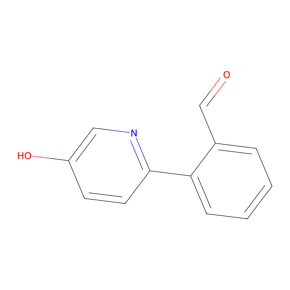 2-(5-Hydroxypyridin-2-yl)benzaldehyde molecular structure, CAS 1261958-03-5