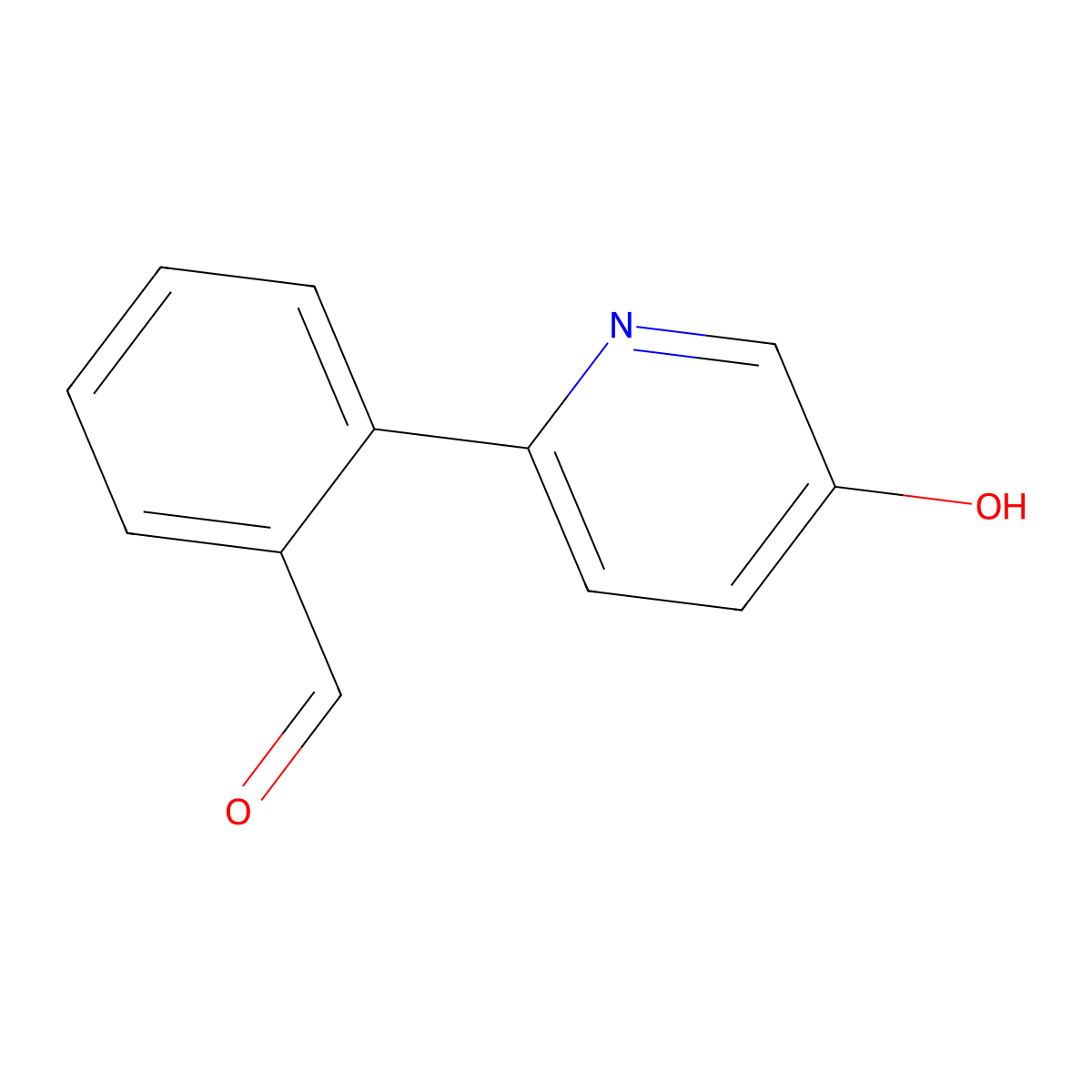 2-(5-Hydroxypyridin-2-yl)benzaldehyde molecular structure, CAS 1261958-03-5