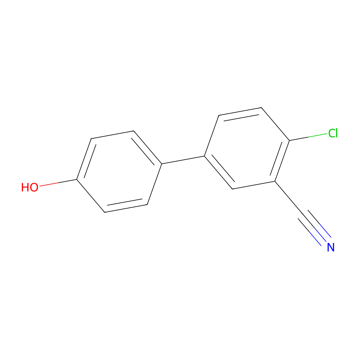 4-(4-Chloro-3-cyanophenyl)phenol molecular structure, CAS 1261958-08-0
