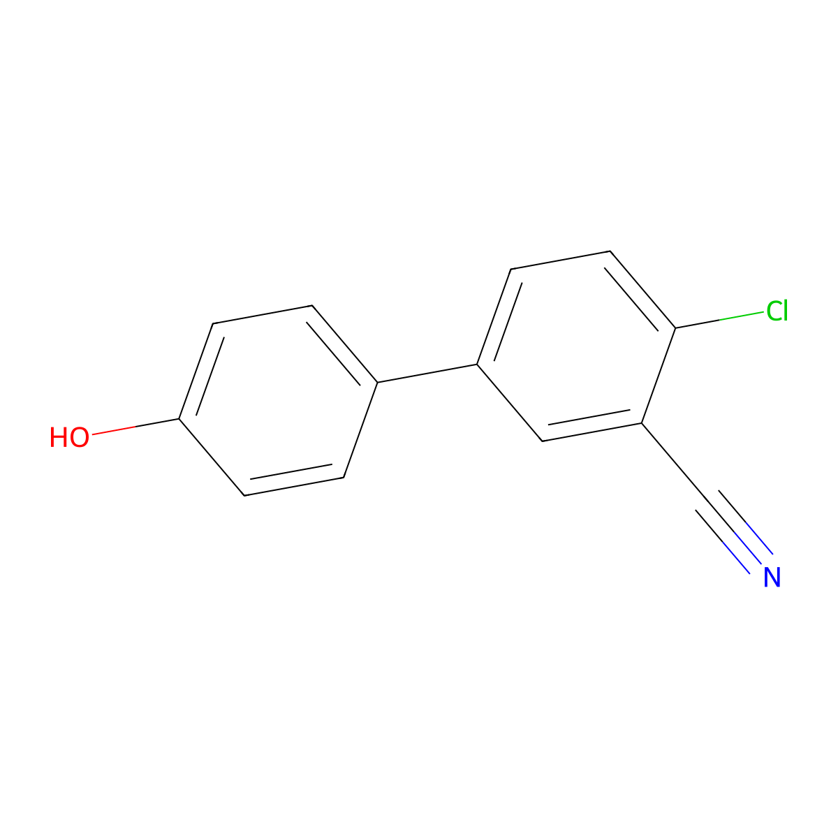 4-(4-Chloro-3-cyanophenyl)phenol molecular structure, CAS 1261958-08-0