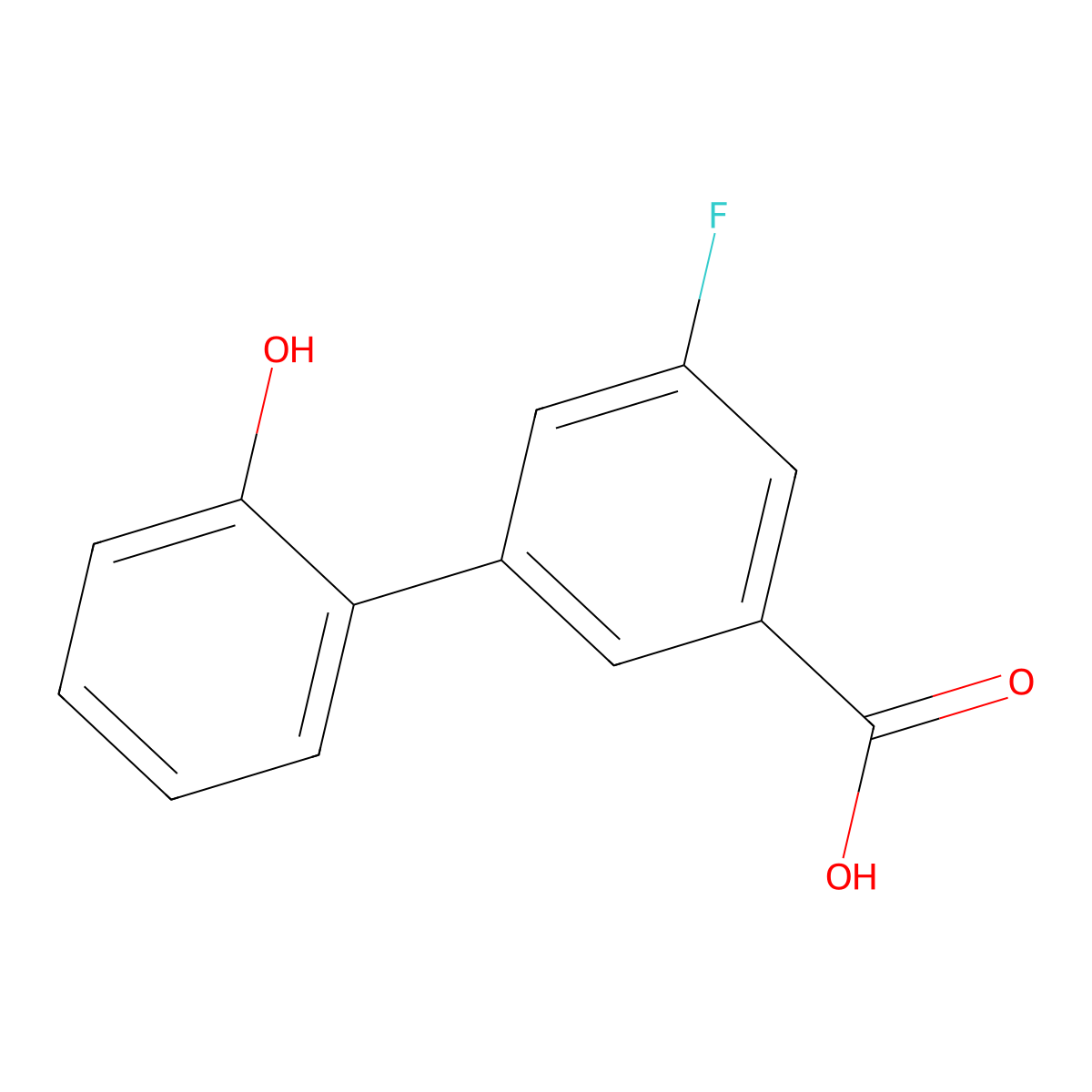2-(3-Carboxy-5-fluorophenyl)phenol molecular structure, CAS 1261958-14-8