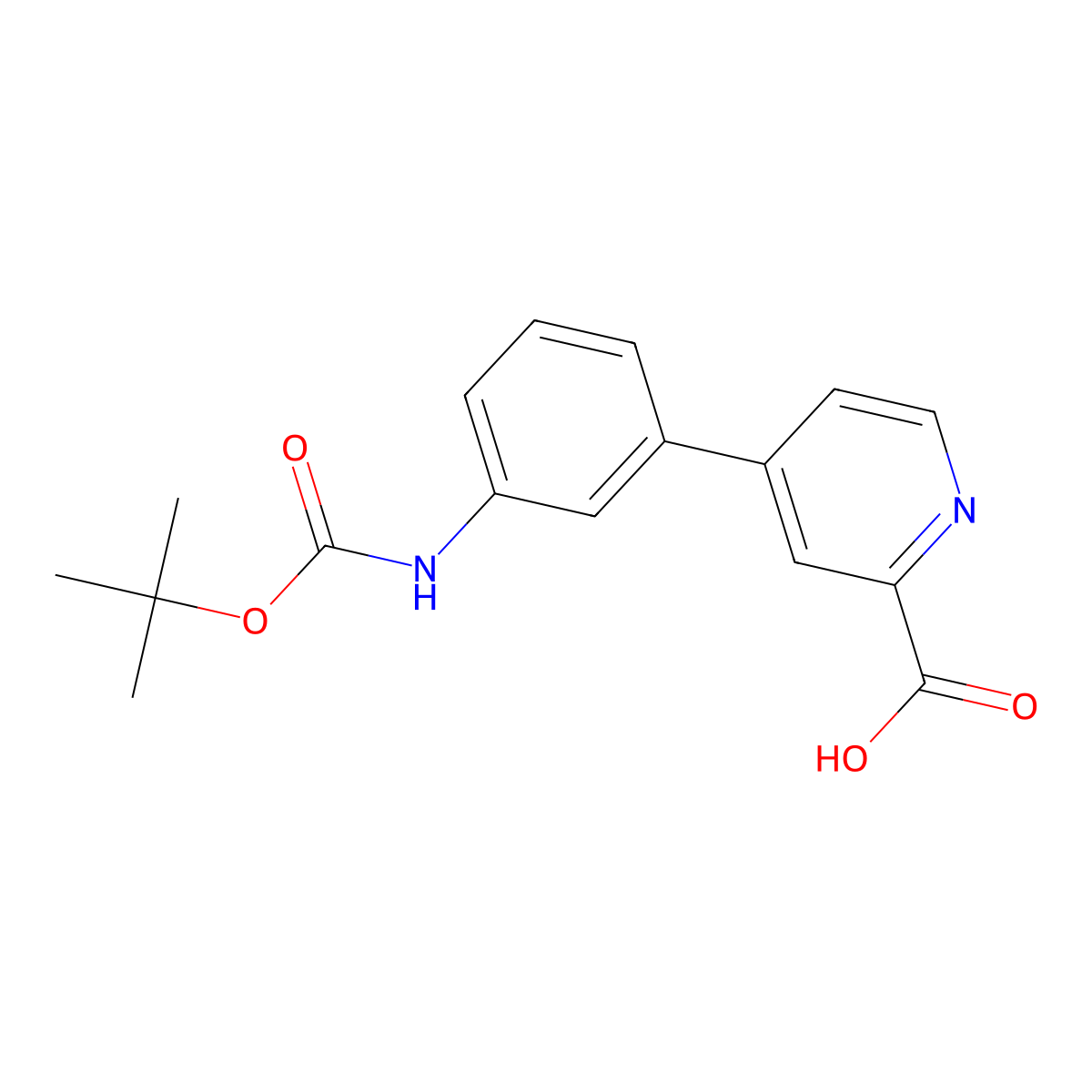 4-(3-BOC-Aminophenyl)picolinic acid molecular structure, CAS 1261958-16-0