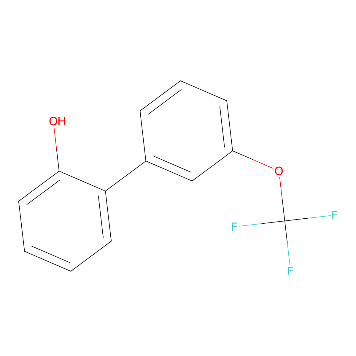 2-(3-Trifluoromethoxyphenyl)phenol molecular structure, CAS 1261958-21-7