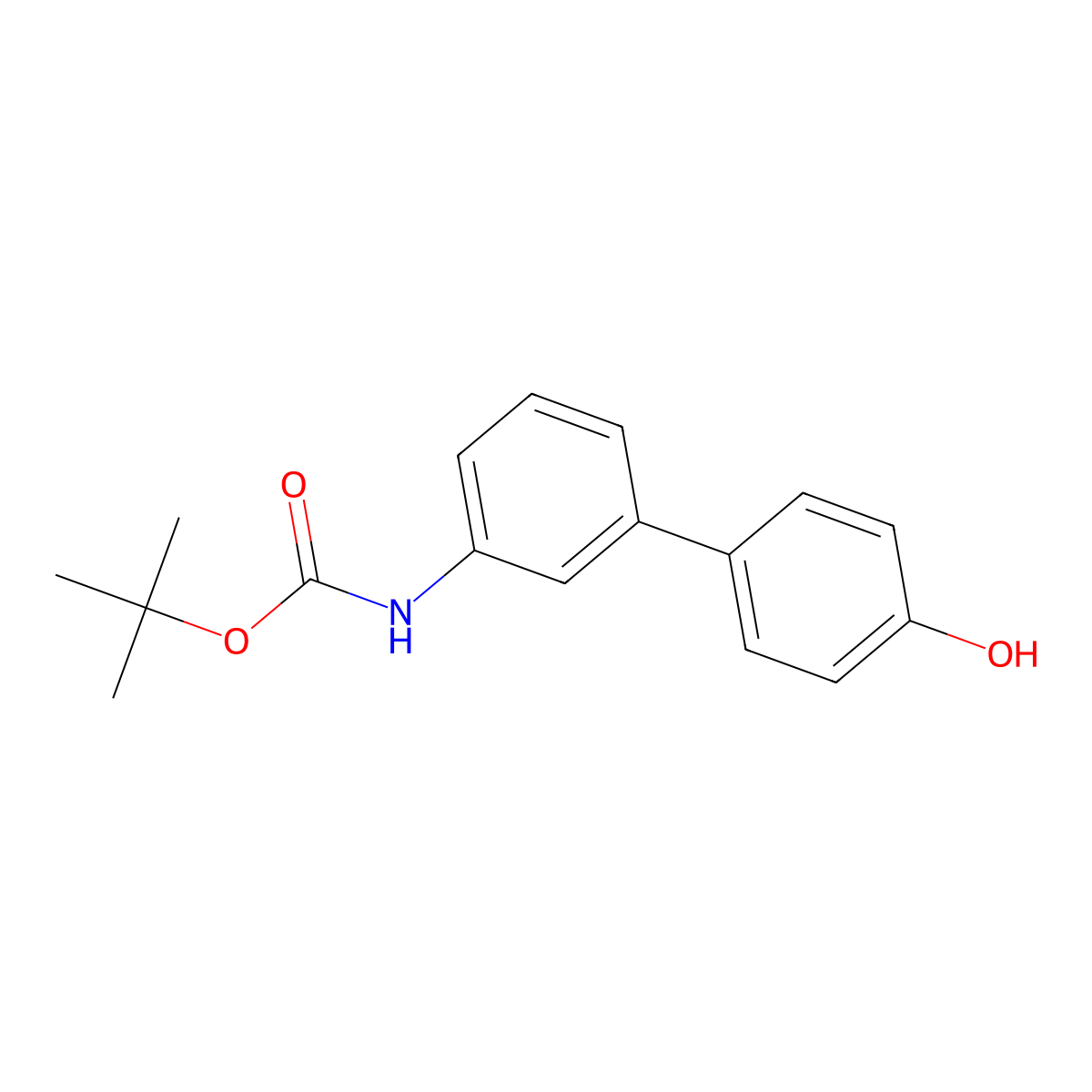 4-(3-BOC-Aminophenyl)phenol molecular structure, CAS 1261958-25-1