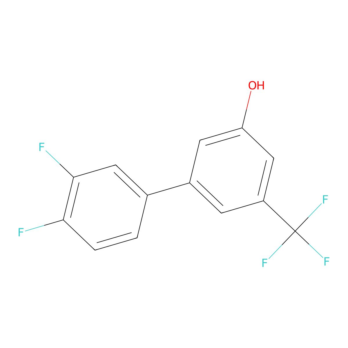 5-(3,4-Difluorophenyl)-3-trifluoromethylphenol molecular structure, CAS 1261958-64-8