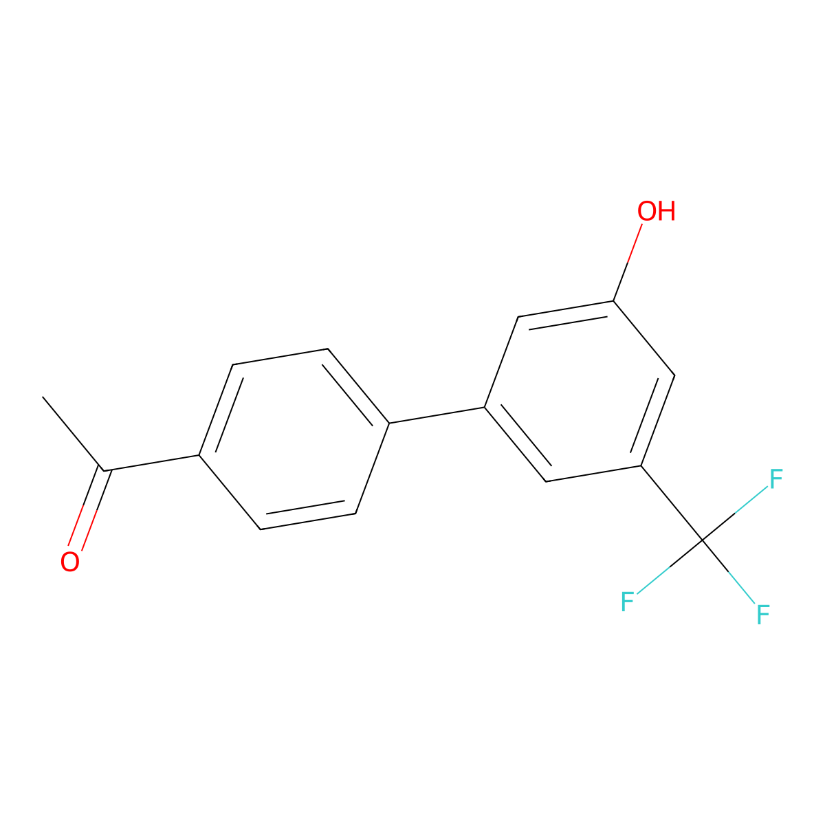 5-(4-Acetylphenyl)-3-trifluoromethylphenol molecular structure, CAS 1261958-70-6