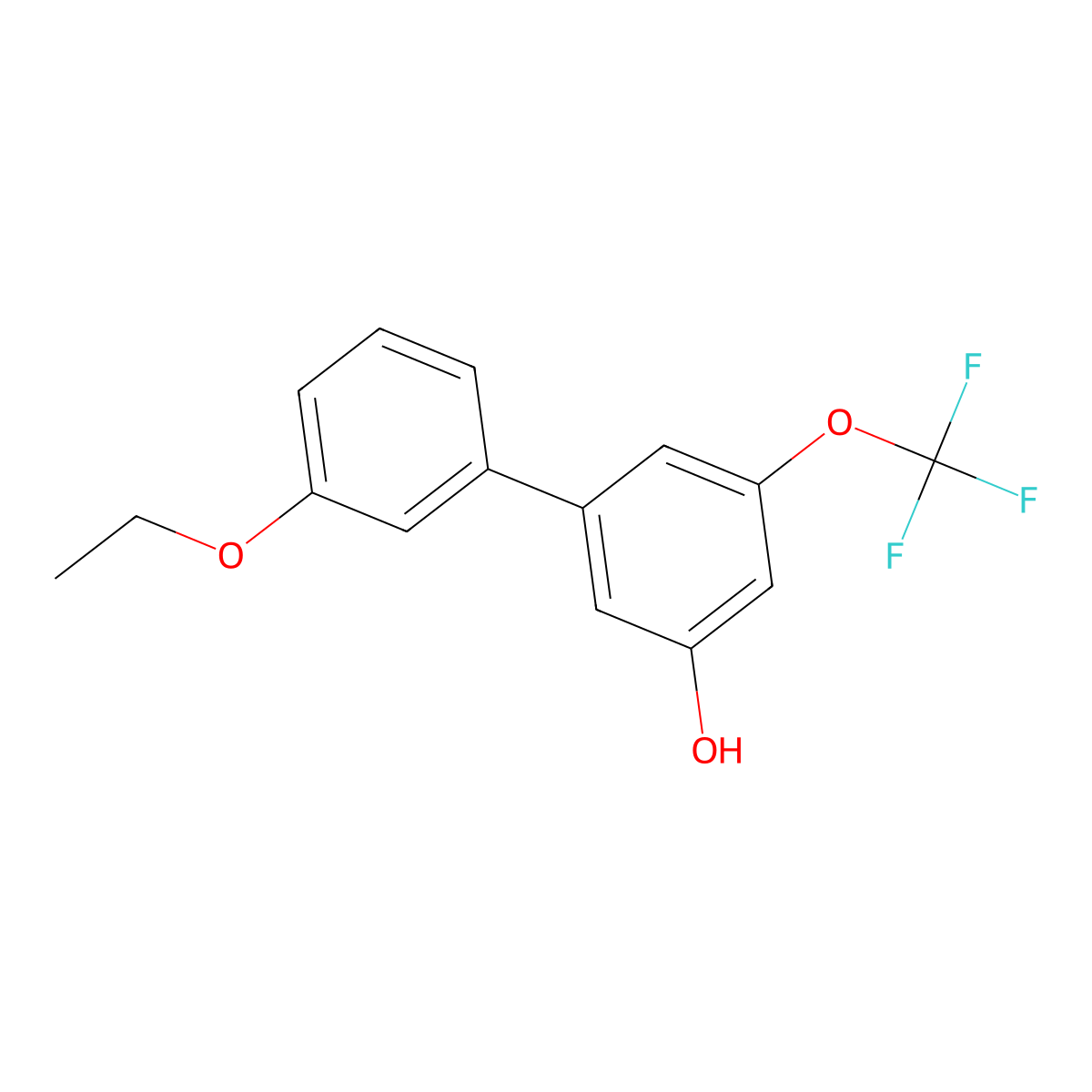 5-(3-Ethoxyphenyl)-3-trifluoromethoxyphenol molecular structure, CAS 1261958-75-1