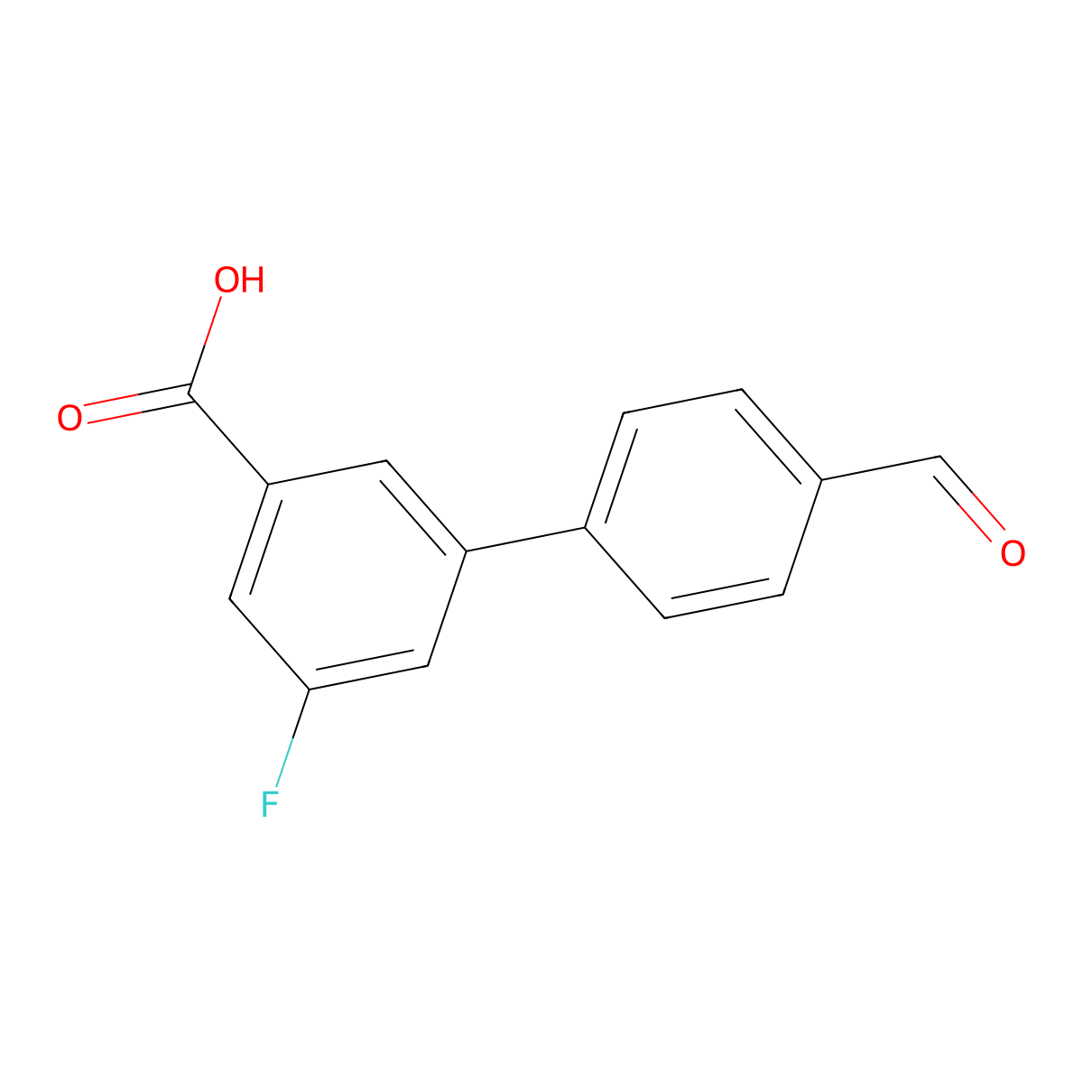 5-Fluoro-3-(4-formylphenyl)benzoic acid molecular structure, CAS 1261958-84-2