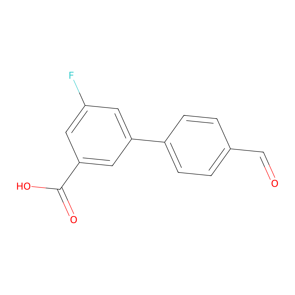 5-Fluoro-3-(4-formylphenyl)benzoic acid molecular structure, CAS 1261958-84-2