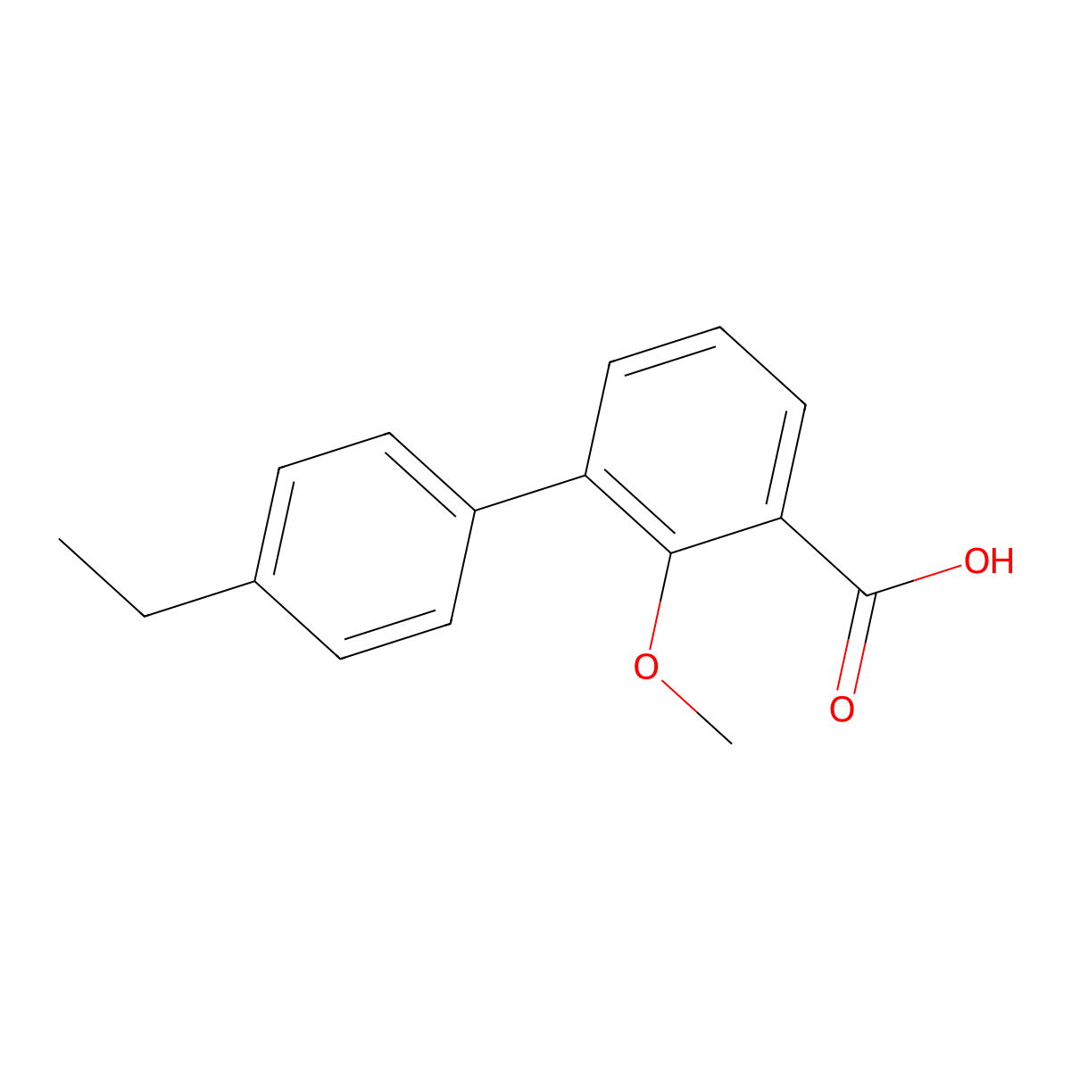 3-(4-Ethylphenyl)-2-methoxybenzoic acid molecular structure, CAS 1261959-03-8