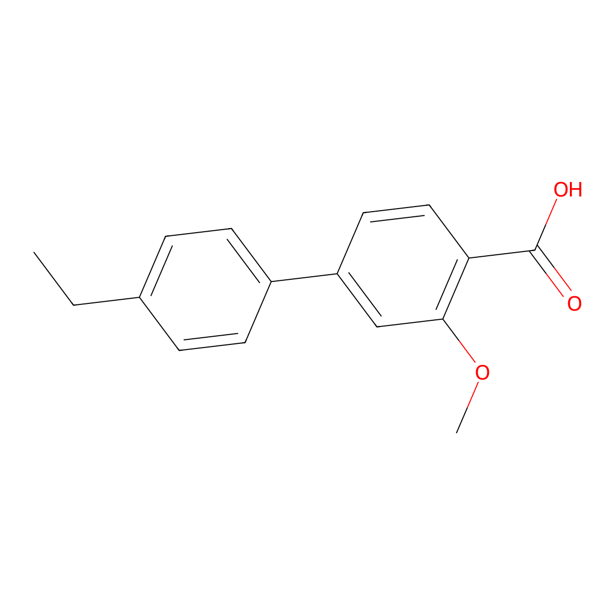 4-(4-Ethylphenyl)-2-methoxybenzoic acid molecular structure, CAS 1261959-07-2