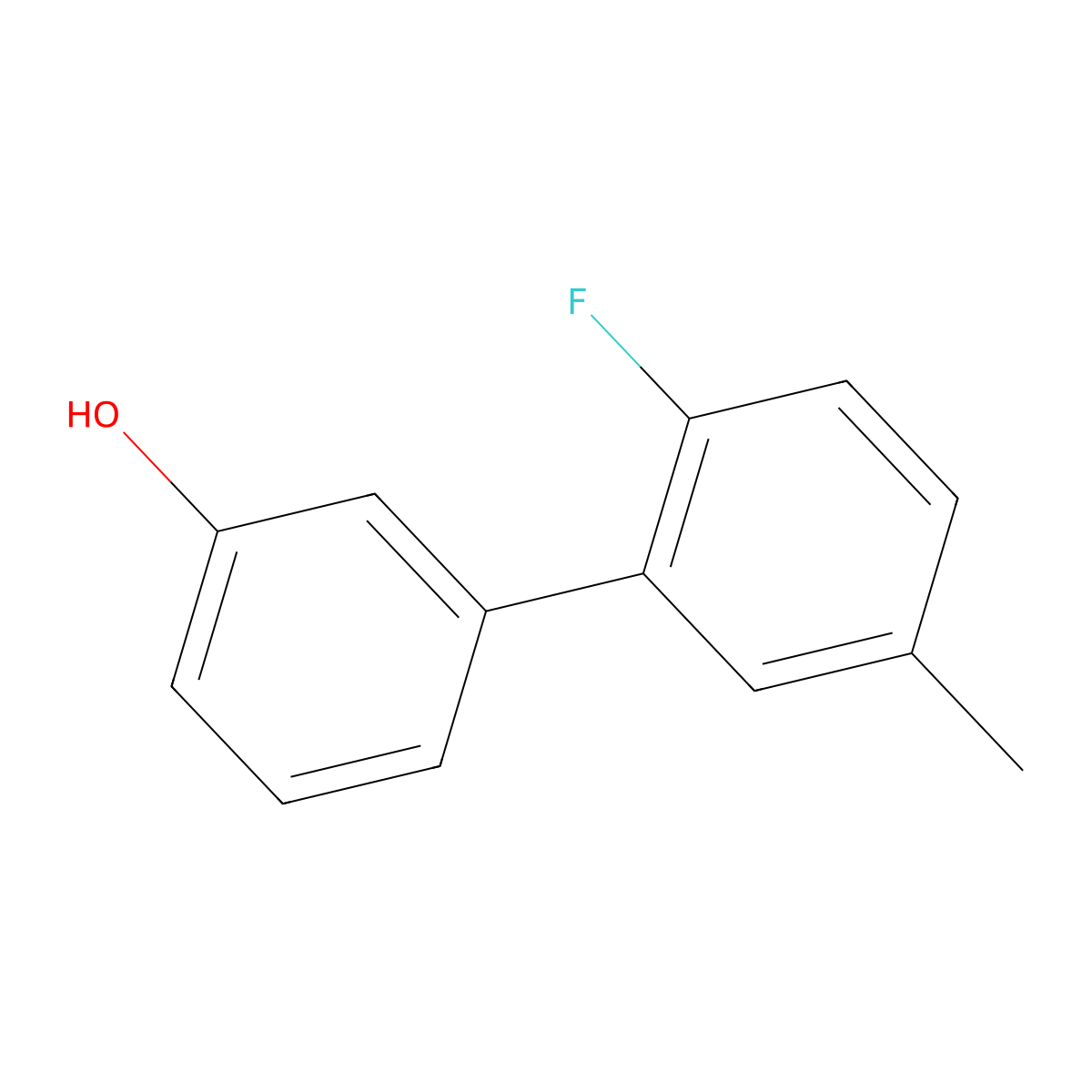 3-(2-Fluoro-5-methylphenyl)phenol molecular structure, CAS 1261959-16-3