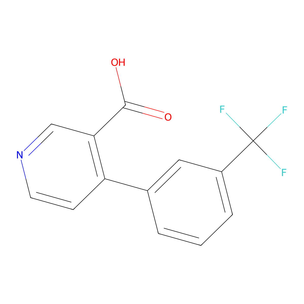 4-[3-(Trifluoromethyl)phenyl]pyridine-3-carboxylic acid molecular structure, CAS 1261959-26-5