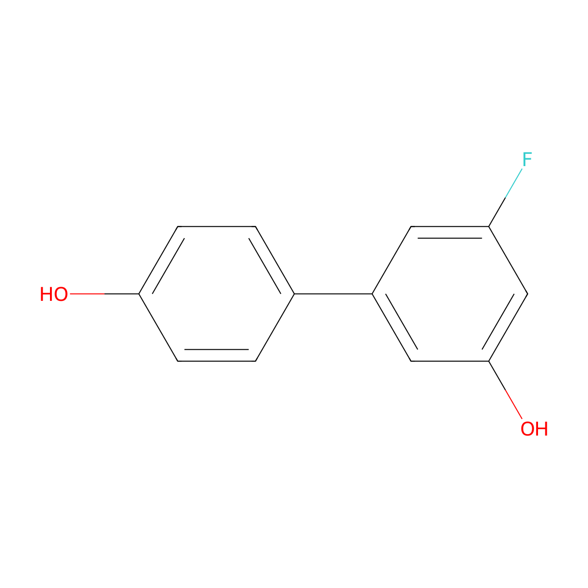 4-(3-Fluoro-5-hydroxyphenyl)phenol molecular structure, CAS 1261959-34-5