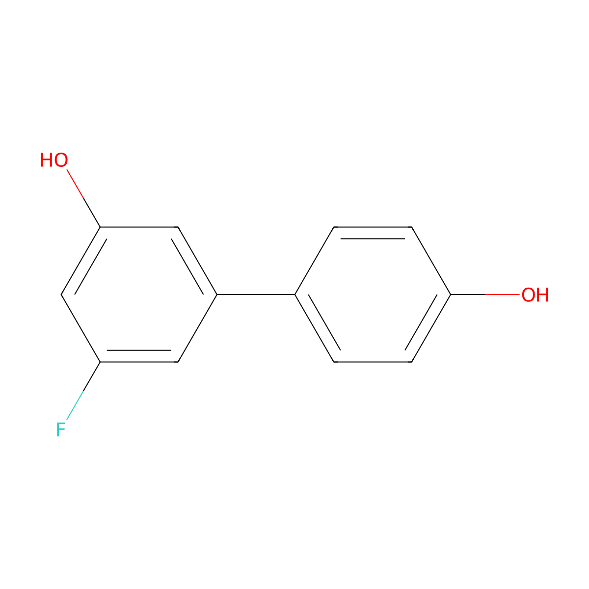 4-(3-Fluoro-5-hydroxyphenyl)phenol molecular structure, CAS 1261959-34-5
