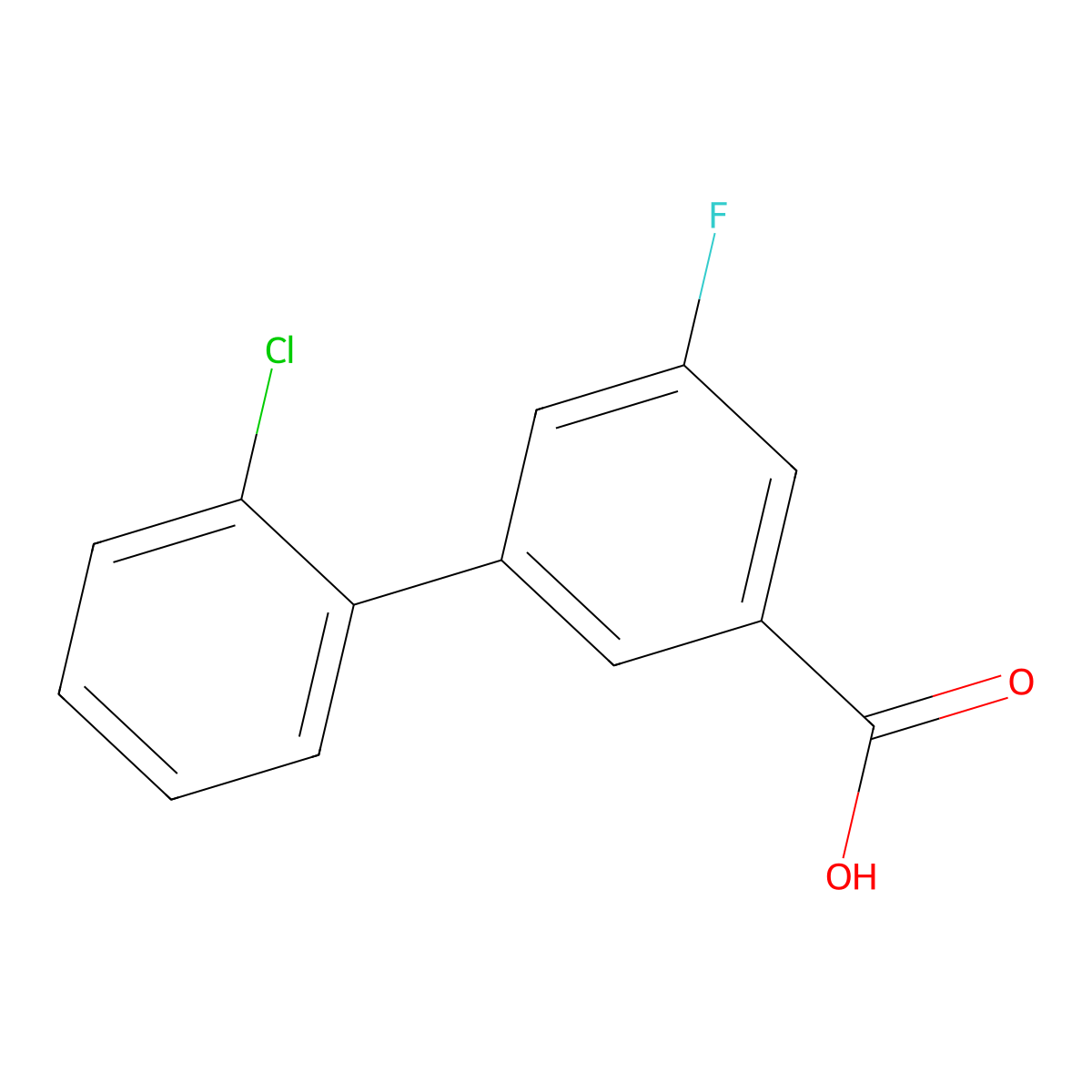 3-(2-Chlorophenyl)-5-fluorobenzoic acid molecular structure, CAS 1261959-57-2