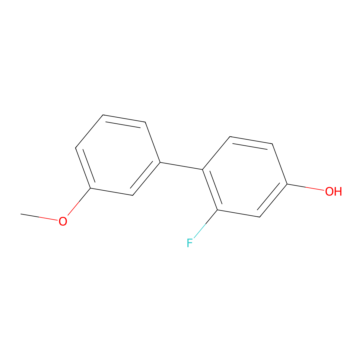 3-Fluoro-4-(3-methoxyphenyl)phenol molecular structure, CAS 1261959-63-0