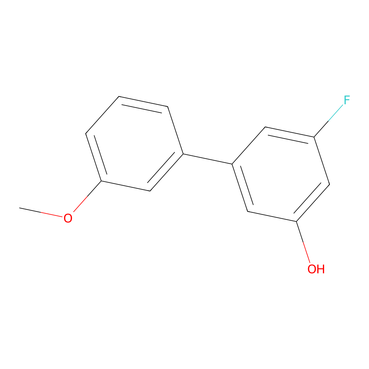 3-Fluoro-5-(3-methoxyphenyl)phenol molecular structure, CAS 1261959-65-2