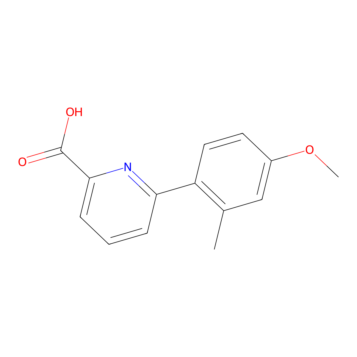 6-(4-Methoxy-2-methylphenyl)picolinic acid molecular structure, CAS 1261959-70-9