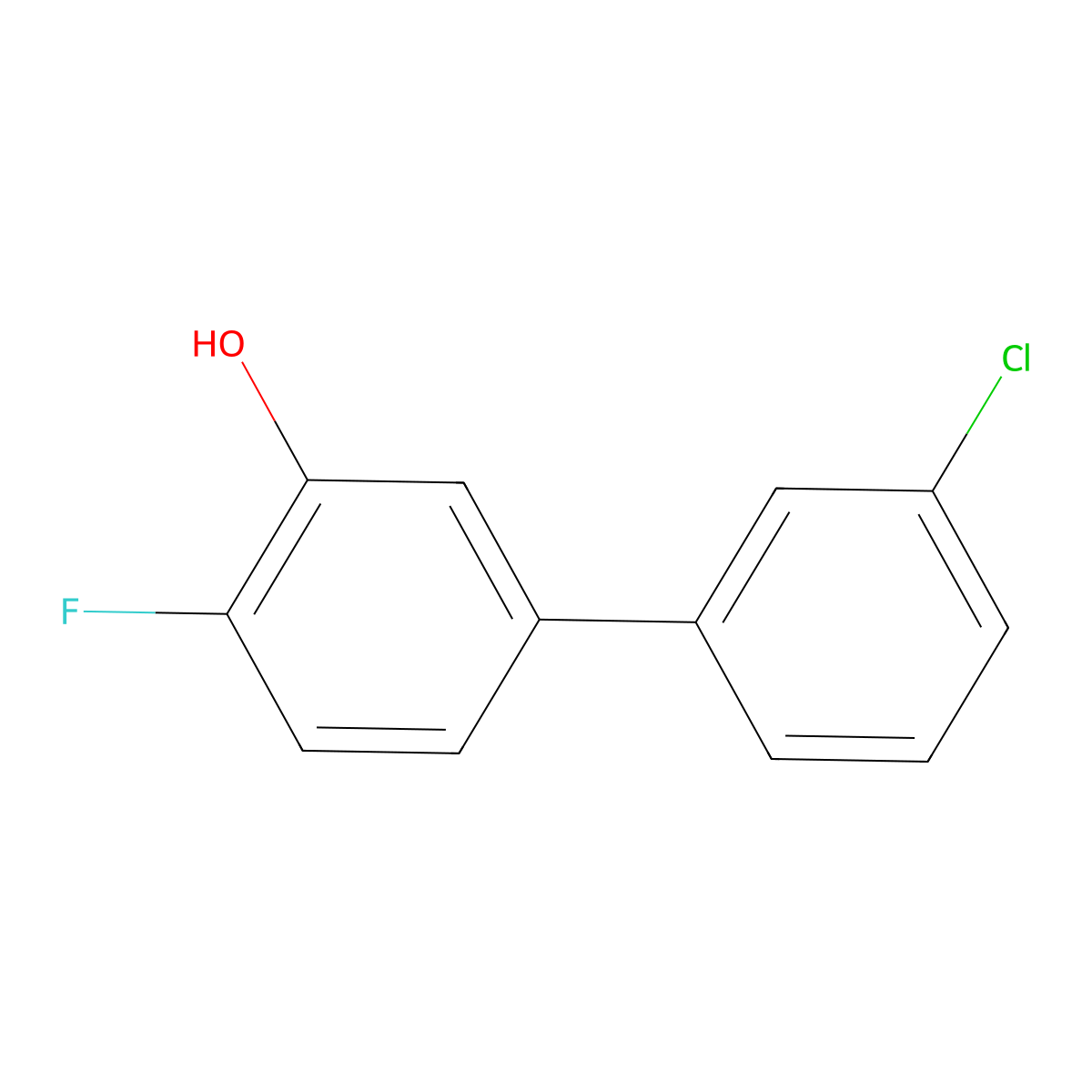 5-(3-Chlorophenyl)-2-fluorophenol molecular structure, CAS 1261959-73-2