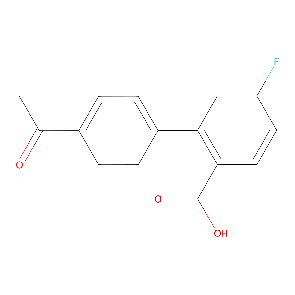 2-(4-Acetylphenyl)-4-fluorobenzoic acid molecular structure, CAS 1261959-87-8