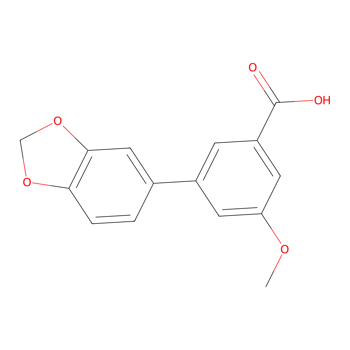 3-(Benzo[d][1,3]dioxol-5-yl)-5-methoxybenzoic acid molecular structure, CAS 1261960-47-7