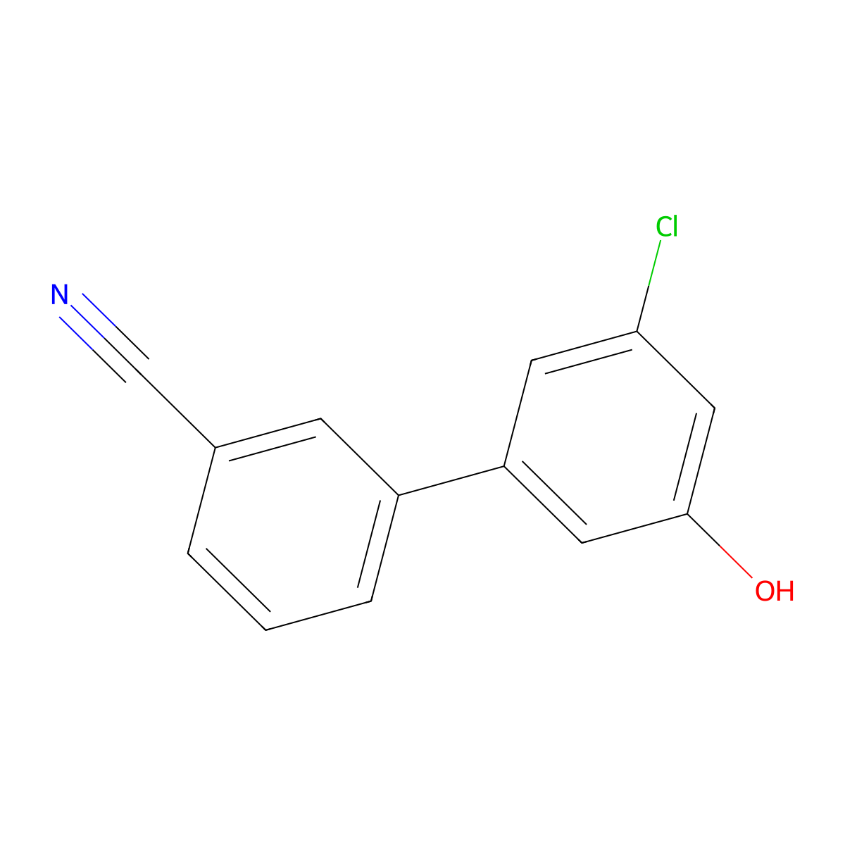 3-Chloro-5-(3-cyanophenyl)phenol molecular structure, CAS 1261960-75-1