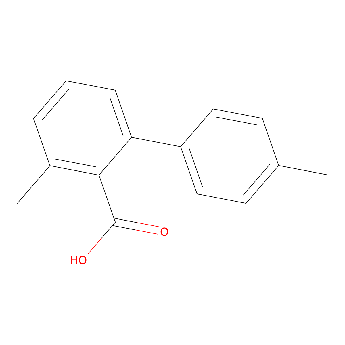 2-(4-Methylphenyl)-6-methylbenzoic acid molecular structure, CAS 1261960-79-5