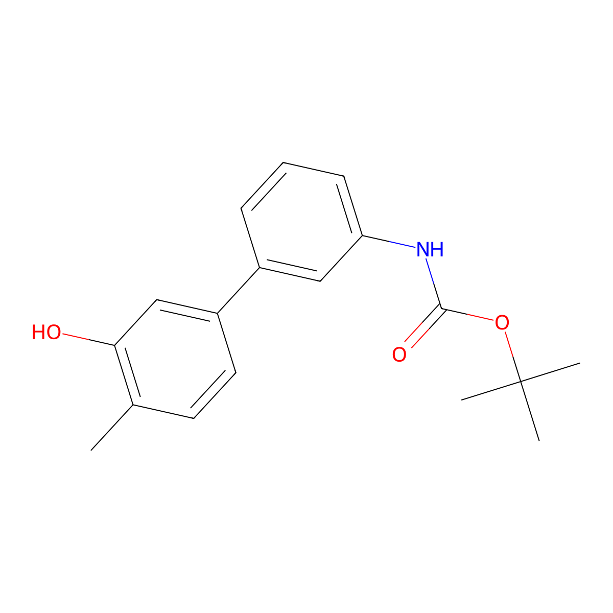 5-(3-BOC-Aminophenyl)-2-methylphenol molecular structure, CAS 1261960-81-9