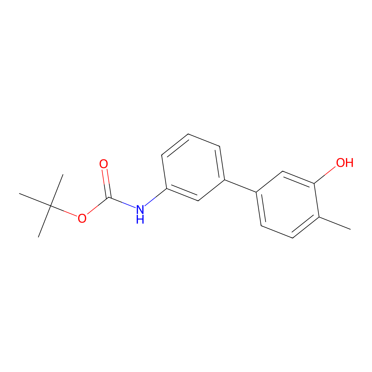 5-(3-BOC-Aminophenyl)-2-methylphenol molecular structure, CAS 1261960-81-9