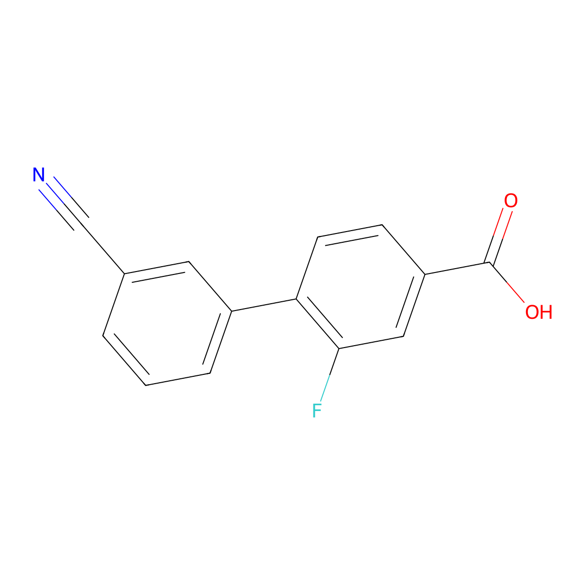 4-(3-Cyanophenyl)-3-fluorobenzoic acid molecular structure, CAS 1261960-89-7