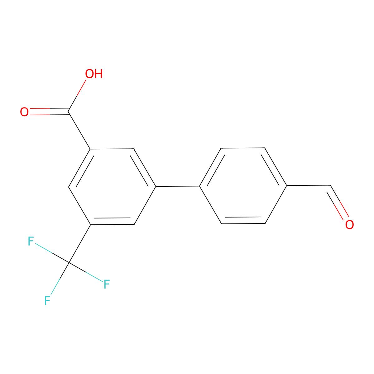3-(4-Formylphenyl)-5-trifluoromethylbenzoic acid molecular structure, CAS 1261960-97-7