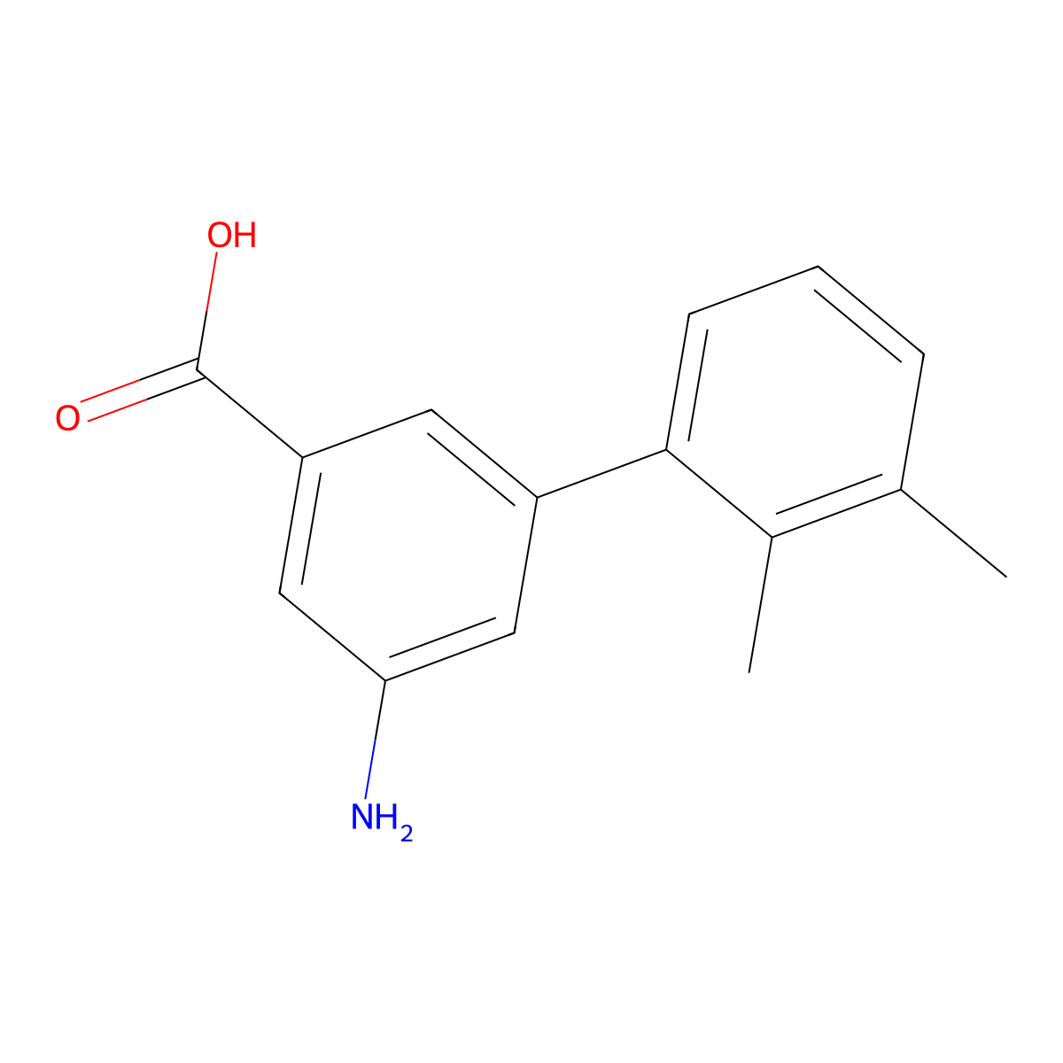 3-Amino-5-(2,3-dimethylphenyl)benzoic acid molecular structure, CAS 1261961-00-5