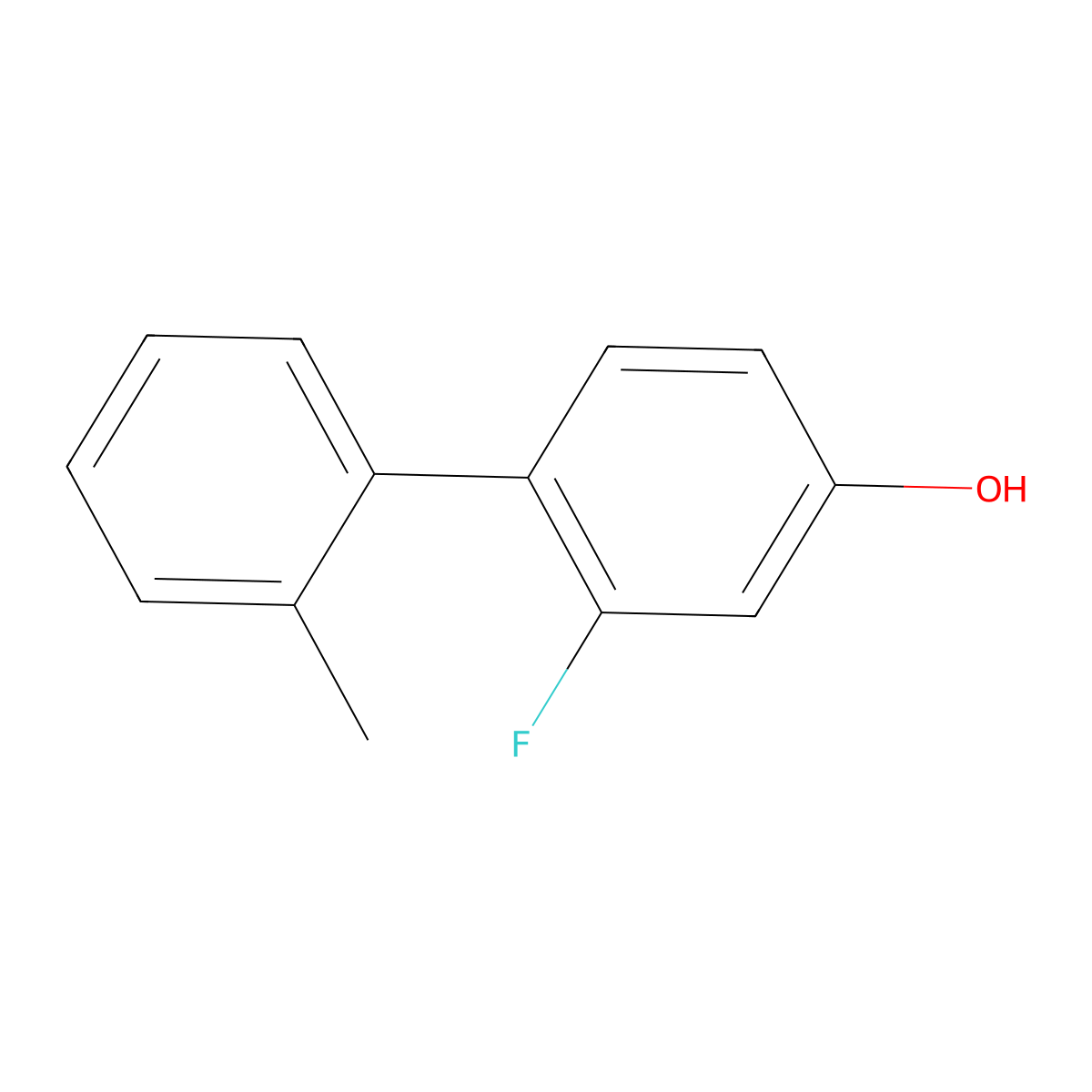 3-Fluoro-4-(2-methylphenyl)phenol molecular structure, CAS 1261961-01-6